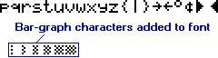 Bitmap font for bar graph